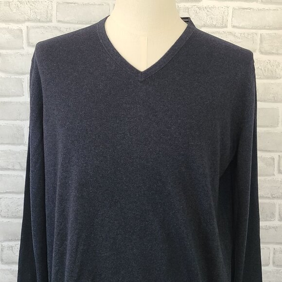 Banana Republic Luxury Silk Cotton Cashmere Sweater NEW Black Mens L Old Money - Picture 2 of 8
